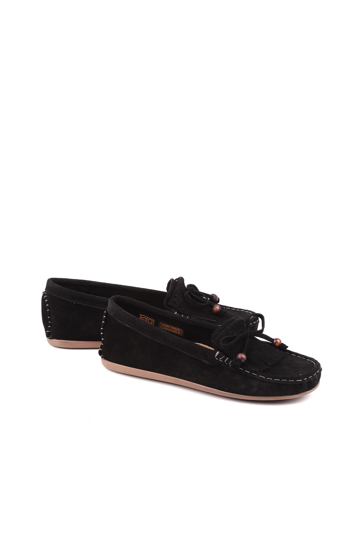 Siyah süet kadın loafer – STATO Melora