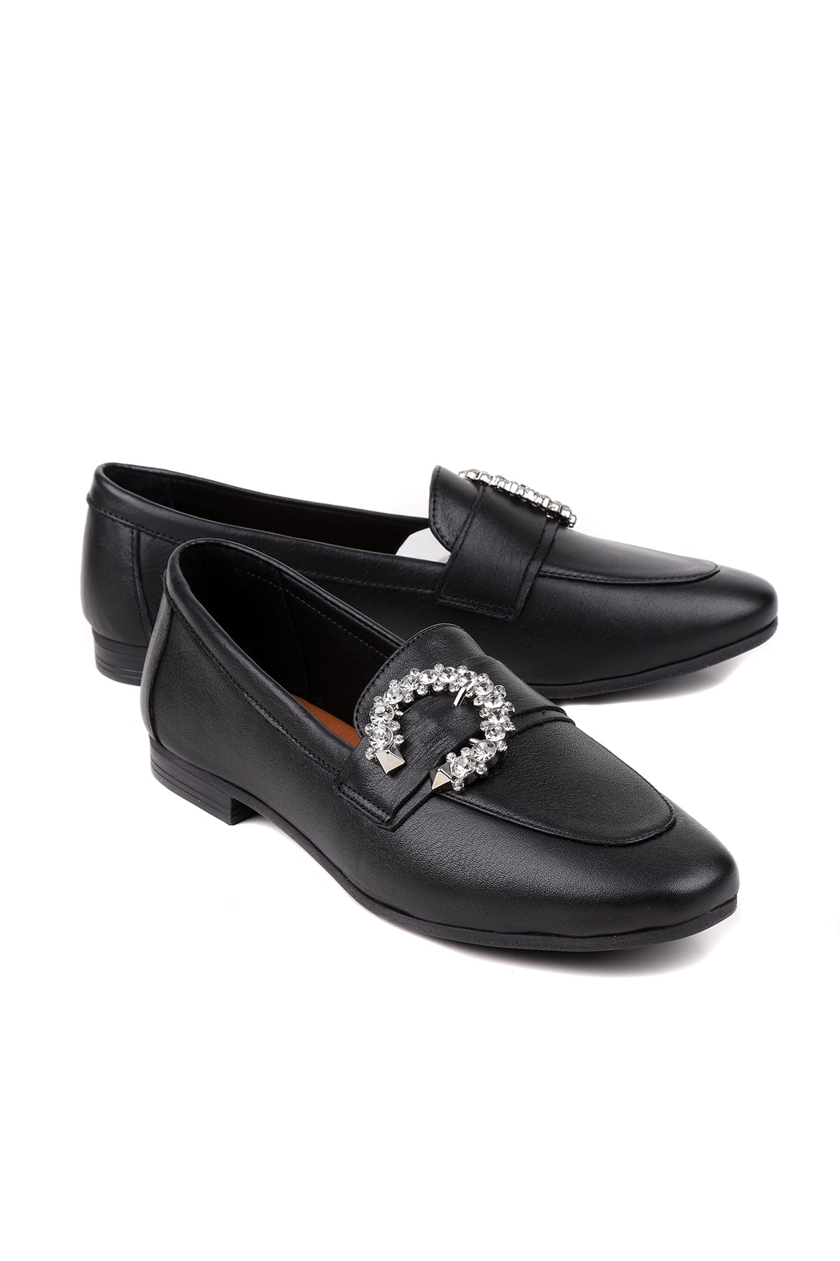 Siyah cilt kadın loafer – STATO Milano