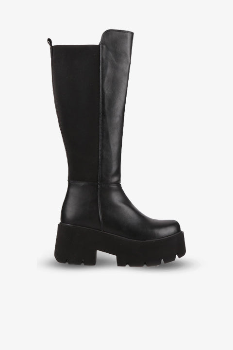 Stato - Siyah Renk Kalın Taban Kadın Çizme