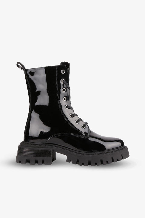 Stato - Siyah Rugan Fermuarlı Kadın Postal Bot