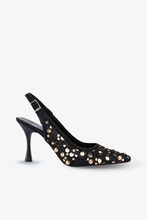 Stato Kadın Parılıtı Topuklu Ayakkabı Siyah