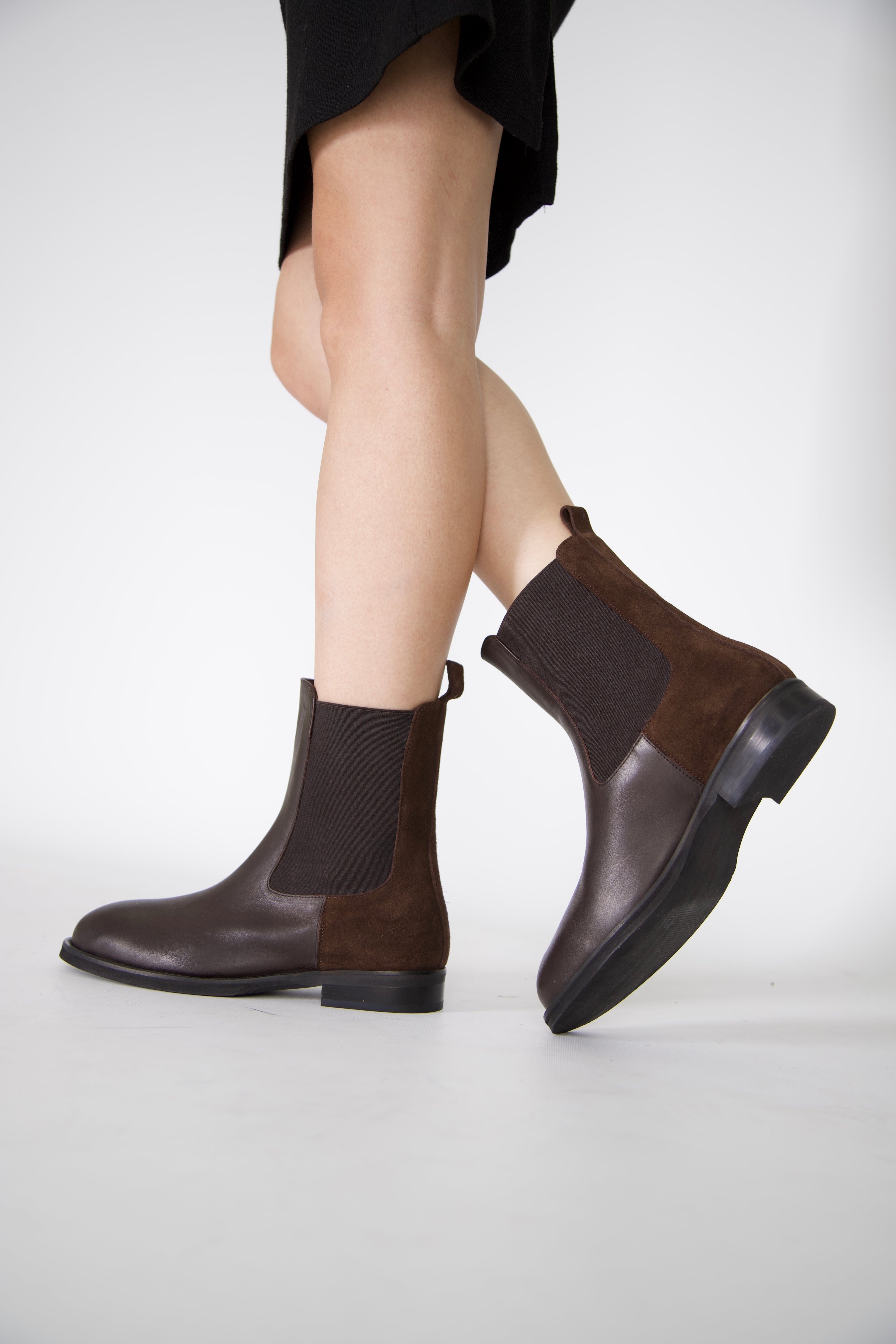 Stato - Kahverengi Hakiki Deri Kadın Bot