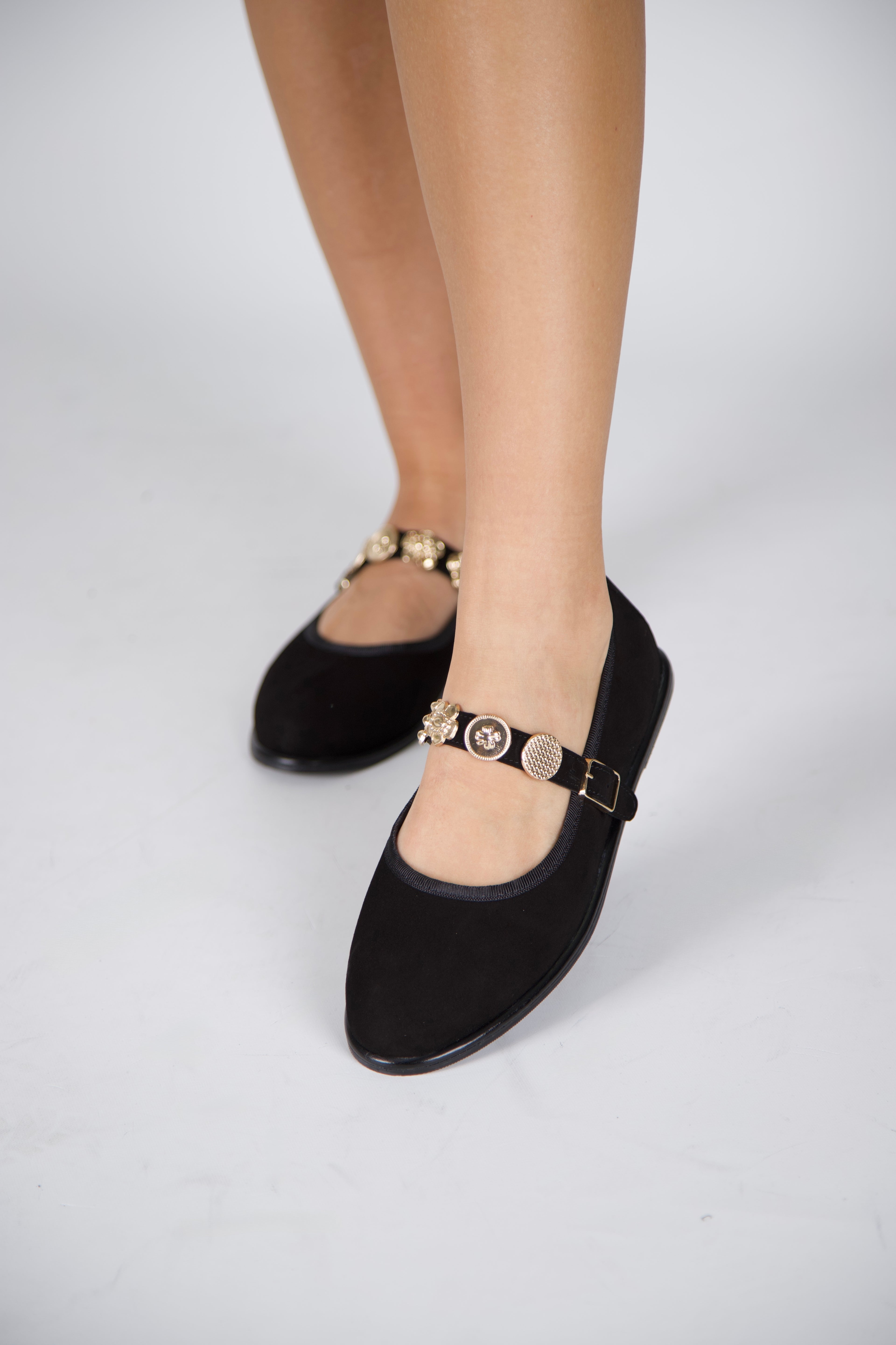 Stato Kemer Detaylı Kadın Babet Siyah