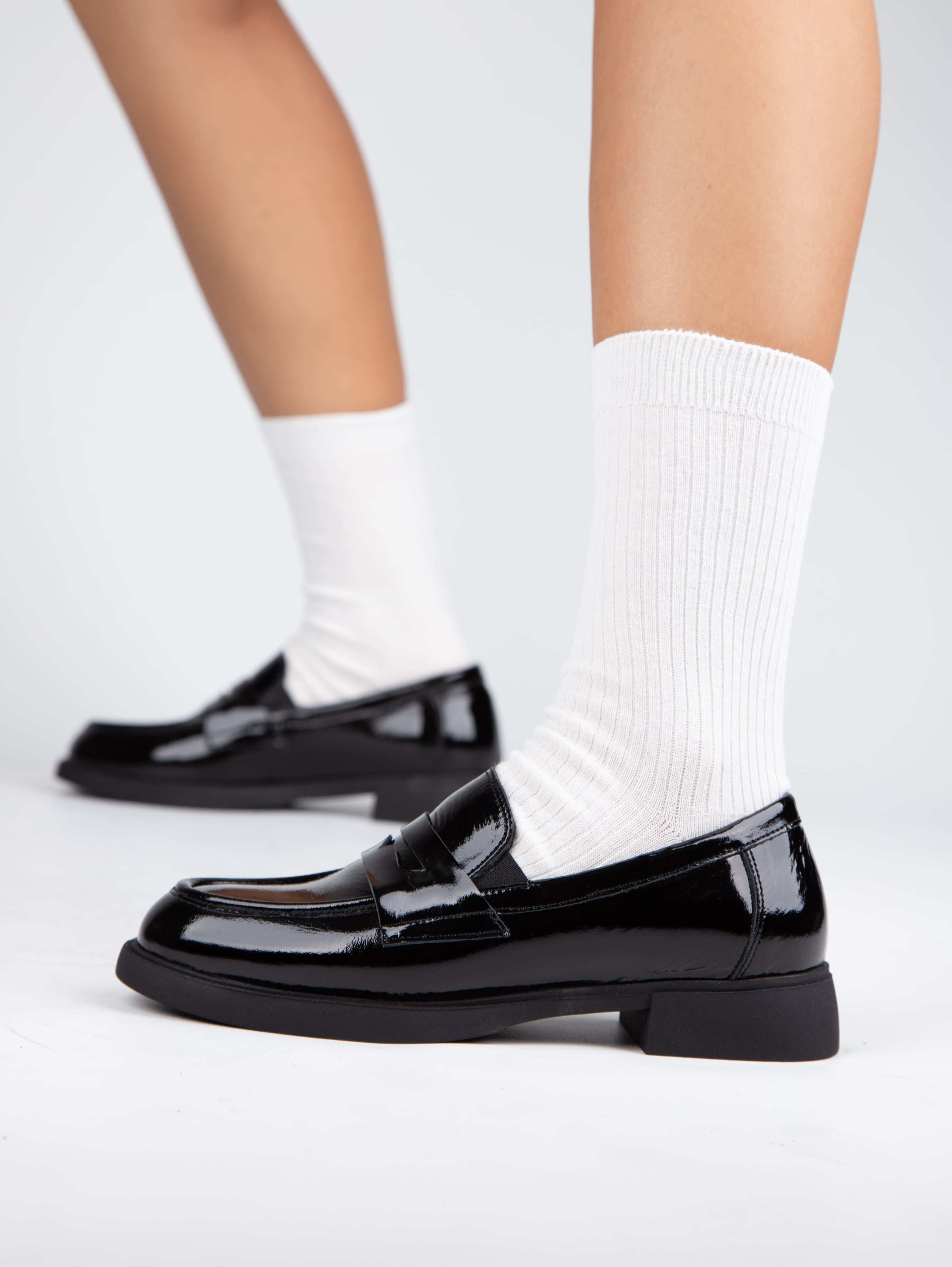 Stato - Siyah Hakiki Rugan Deri Kadın Loafer 25-5645